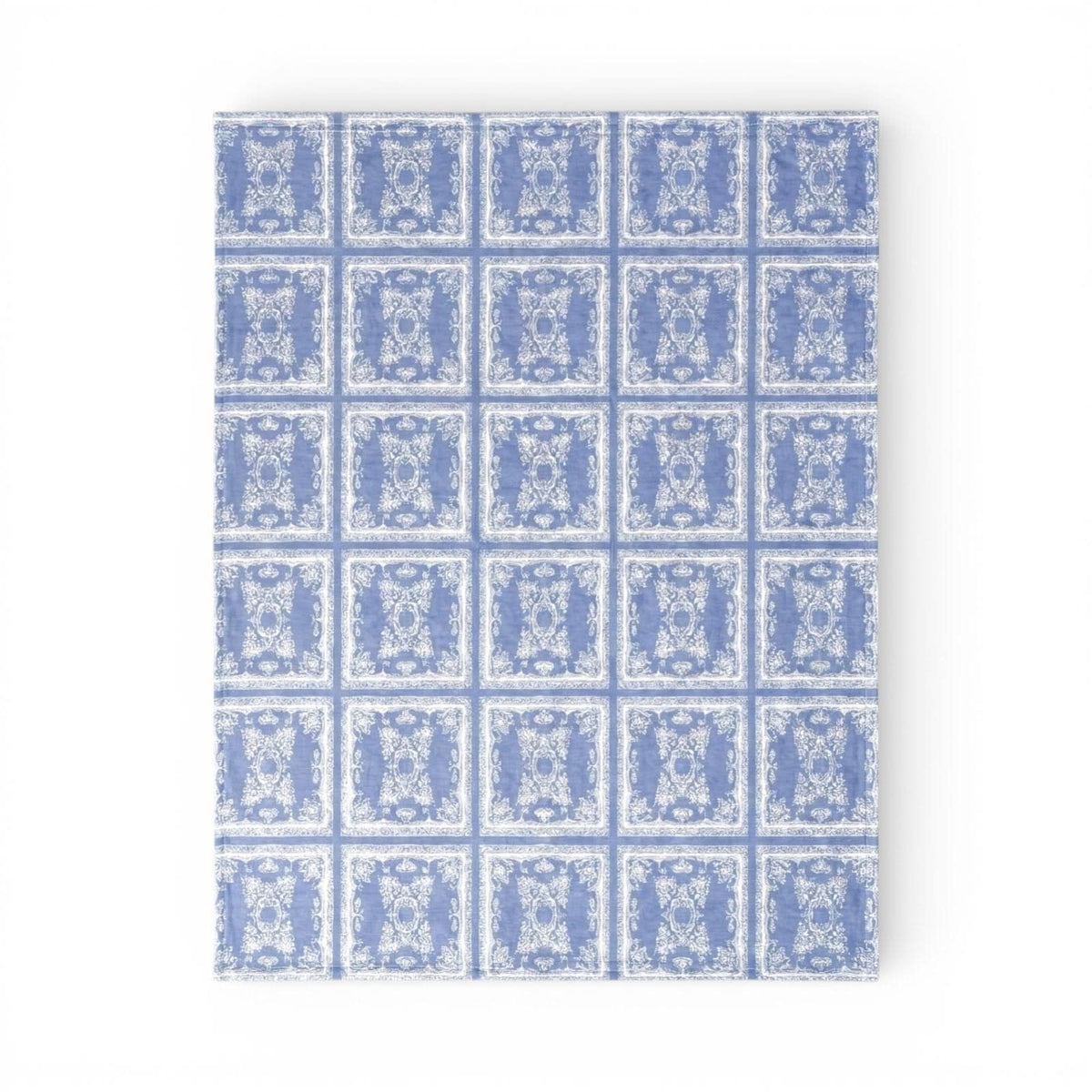 Lemon Tree Stone Washed Cotton Reversible Throw Blanket - Blue