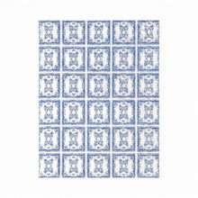 Lemon Tree Stone Washed Cotton Reversible Throw Blanket - Blue