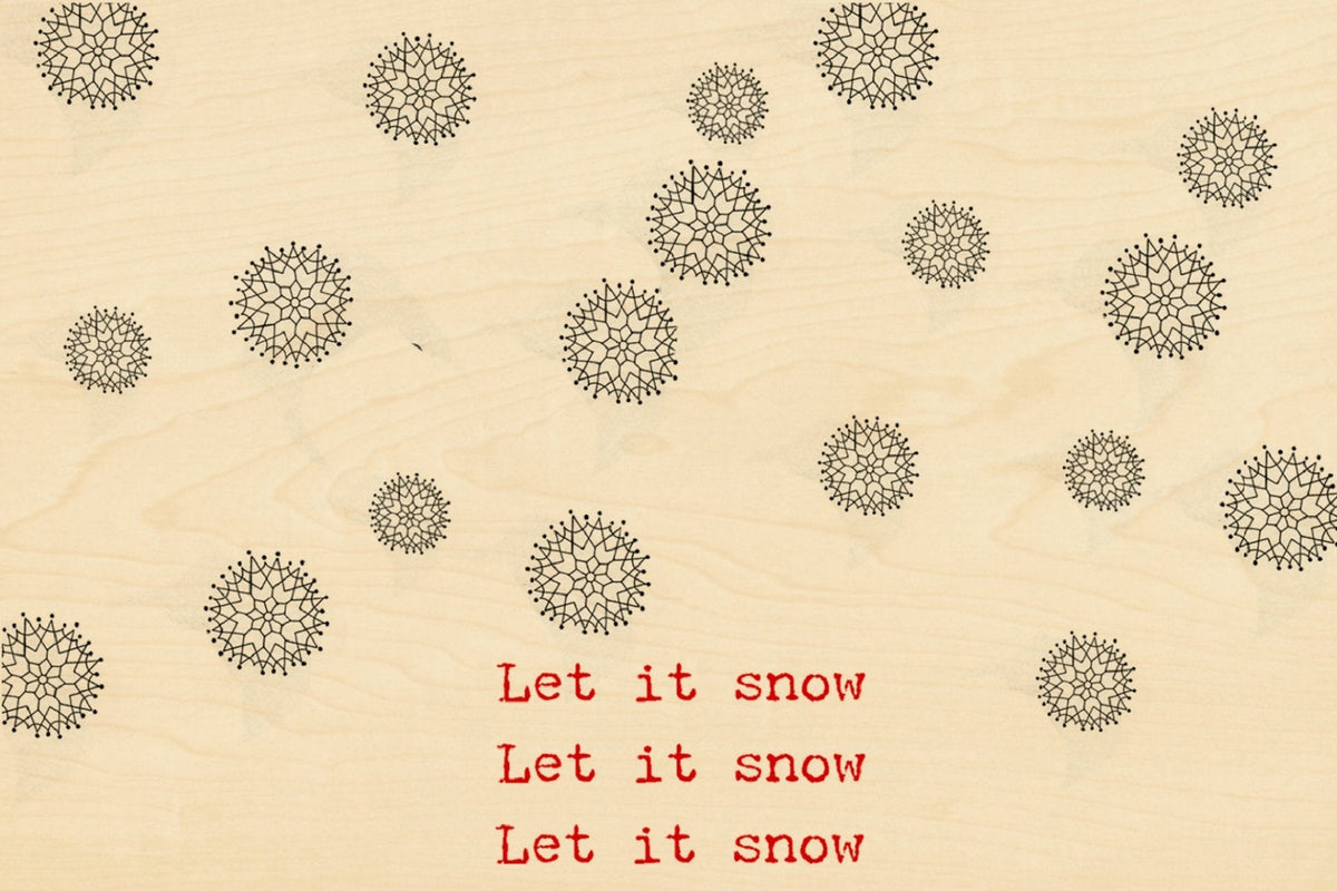 Wood Postcard - Let it Snow