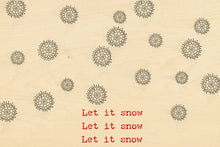 Carte postale en bois - Let it Snow