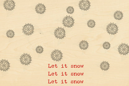 Wood Postcard - Let it Snow
