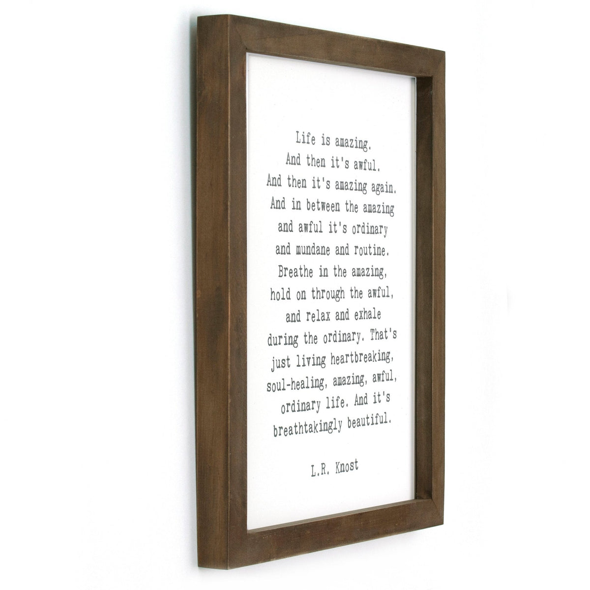 Framed Words - Life is Amazing