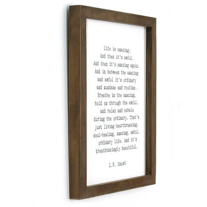 Framed Words - Life is Amazing