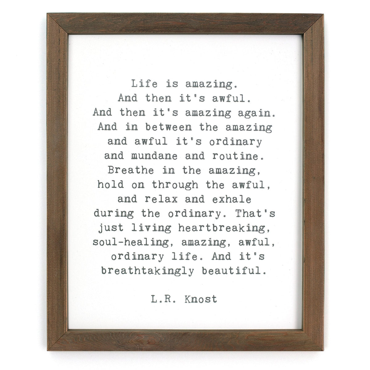 Framed Words - Life is Amazing