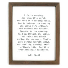 Framed Words - Life is Amazing