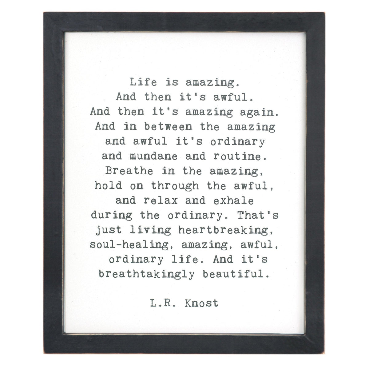 Framed Words - Life is Amazing