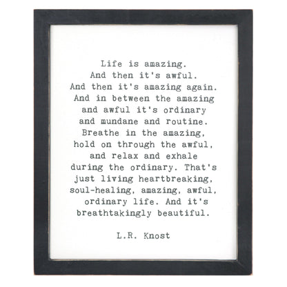 Framed Words - Life is Amazing