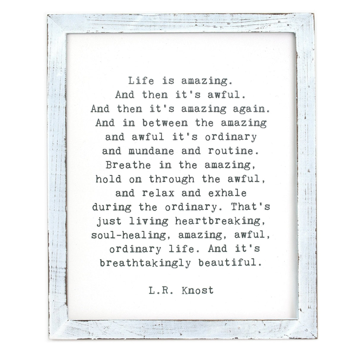 Framed Words - Life is Amazing