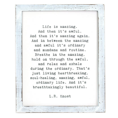 Framed Words - Life is Amazing