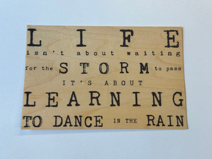 Wood Postcard - Life Isn't About