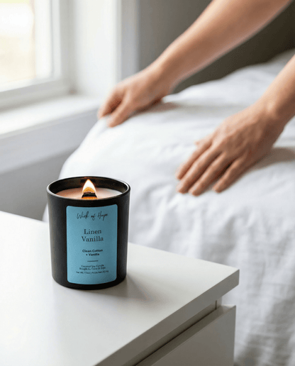 Linen Vanilla Candle | Clean Cotton + Vanilla