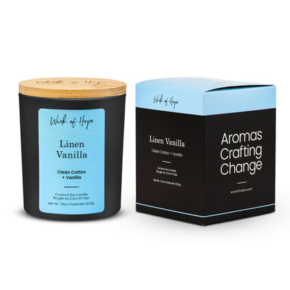 Linen Vanilla Candle | Clean Cotton + Vanilla