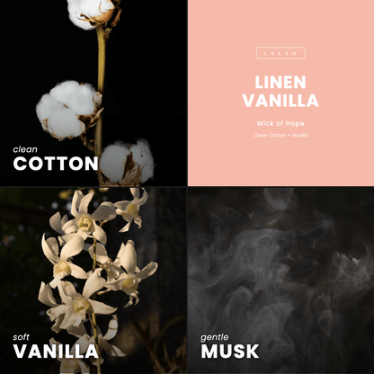 Linen Vanilla Candle | Clean Cotton + Vanilla