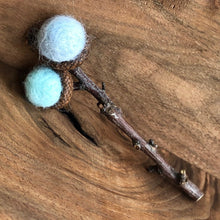 Acorn Stem | Felted | Baby Blue & Turquoise