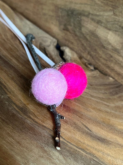 Acorn Stem | Felted | Shades of Pink