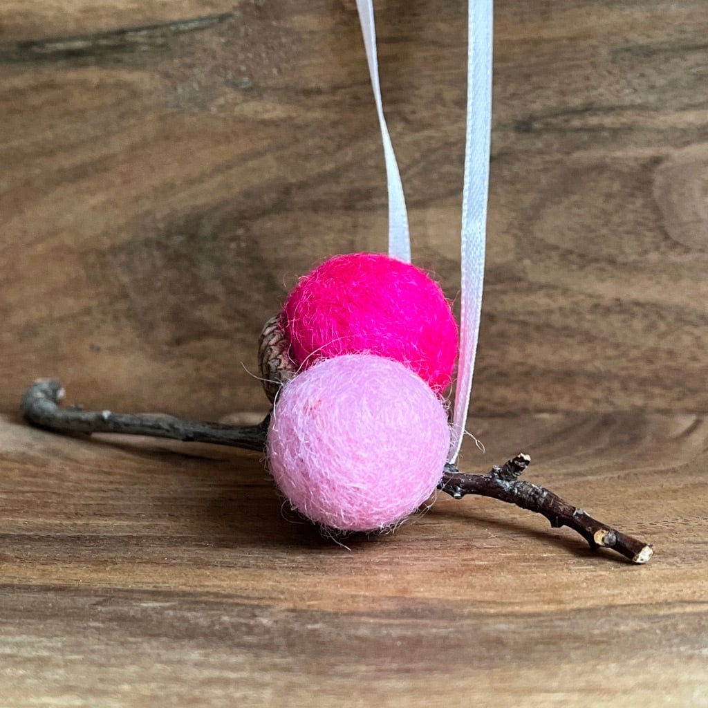 Acorn Stem | Felted | Shades of Pink