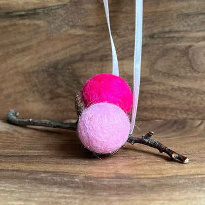 Acorn Stem | Felted | Shades of Pink