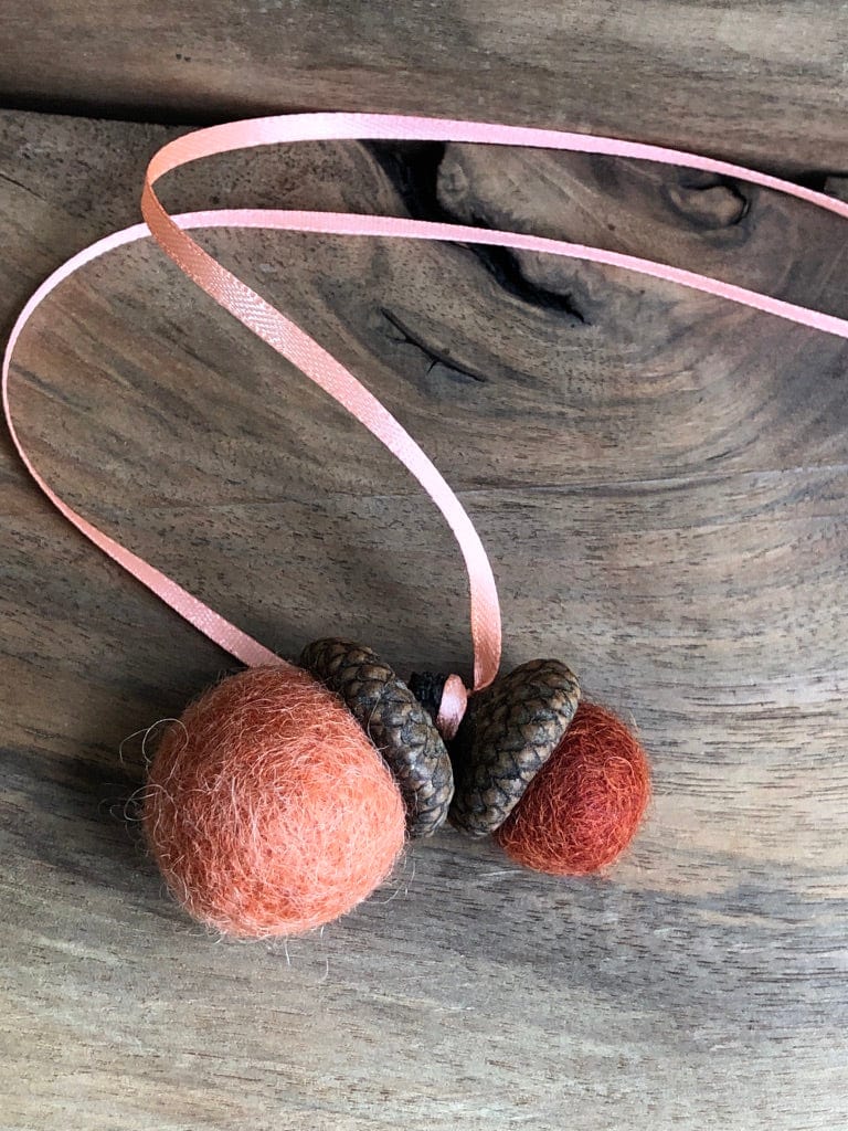 Double Felted Acorn | Burnt Umber & Terra Cotta | Aromatherapy Diffuser