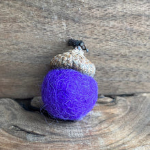 Purple Acorn Magnet | Felted Essential Oil Diffuser