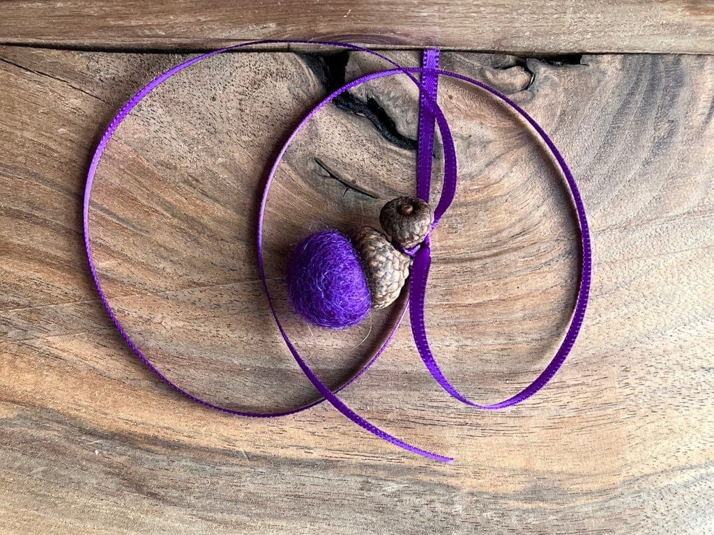 Tiny Felted Acorn | Purple Baby | Aromatherapy Diffuser
