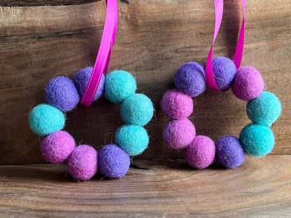 Wreaths | Felted Essential Oil Diffusers | Set of 2