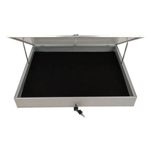 EVORETRO Lockable Display Case 36 x 24 x 4" Silver– Secure Showcase for Collectibles