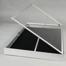 EVORETRO Lockable Display Case 36 x 24 x 4" Silver– Secure Showcase for Collectibles