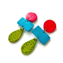 Long Colorful Clip On Statement Earring- “Zelda”