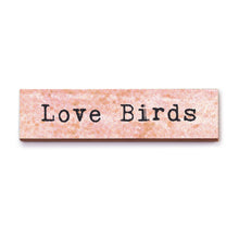 Aimant en bois - Oiseaux amoureux