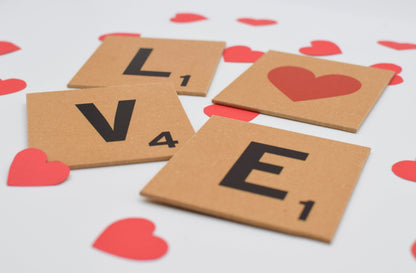 Love Scrabble Coasters