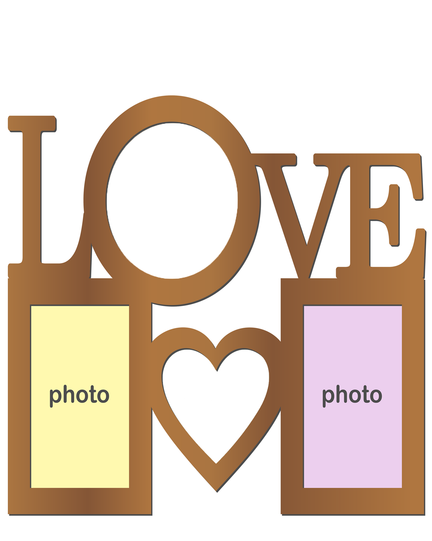 Toile photo de collage 16X20 Love