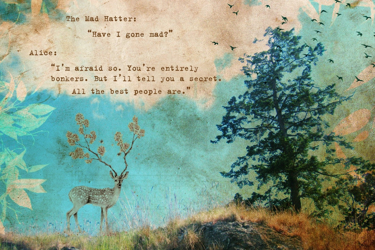Wood Postcard - Mad Hatter