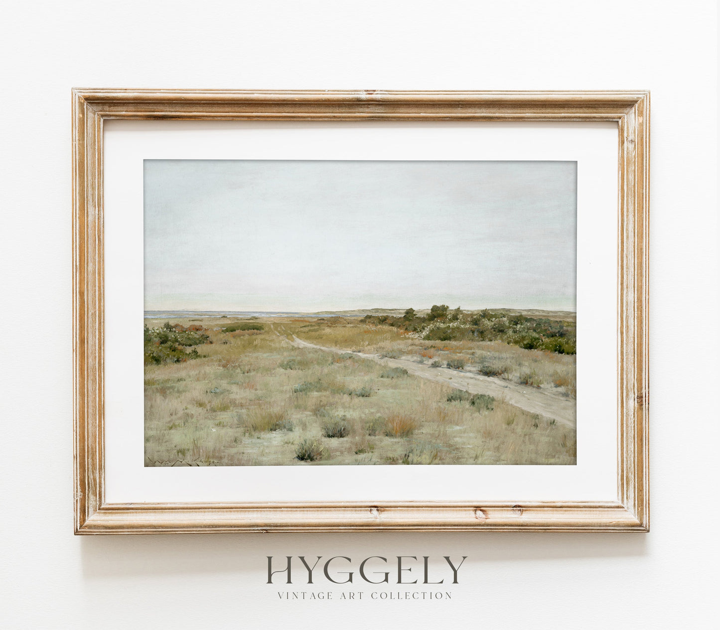 Impression d'art paysage pastel de champ de printemps vintage L0219