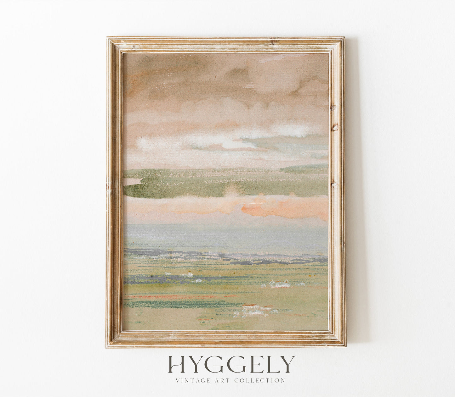 Affiche d'art paysage aquarelle pastel L0198