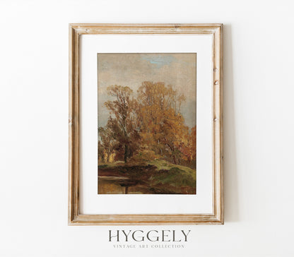 Impression d'Art Paysage de Champ Vintage d'Automne L0191