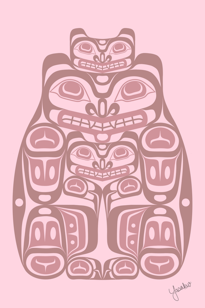 Carte d'art Maman Ourse