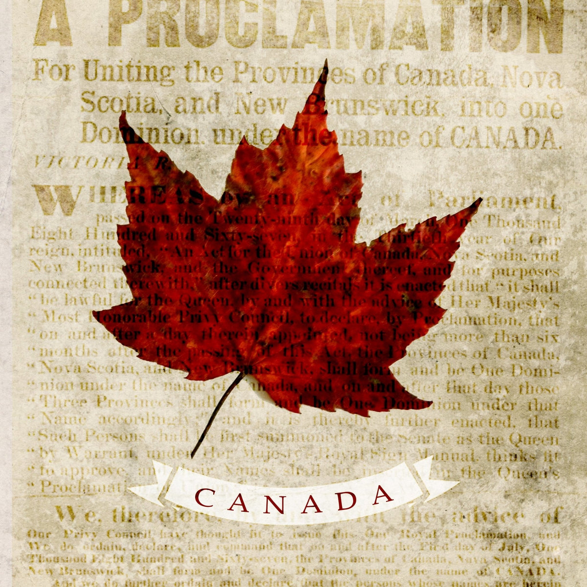 Marble Coasters - Lost & Found - Maple Leaf Canada