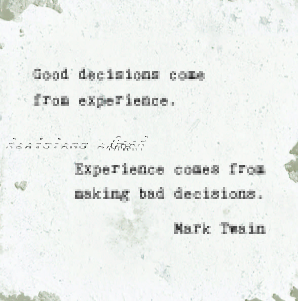 Marble Coasters - Little Gem - Good Decisions Come From Experience