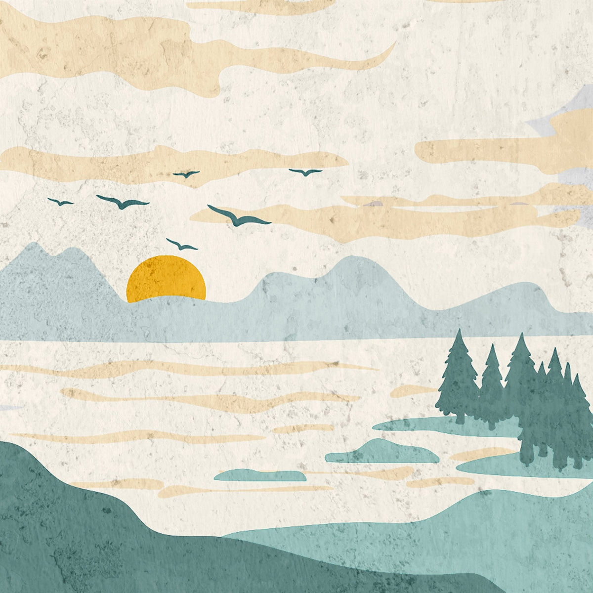 Marble Coasters - Lost & Found - Boho Mountains