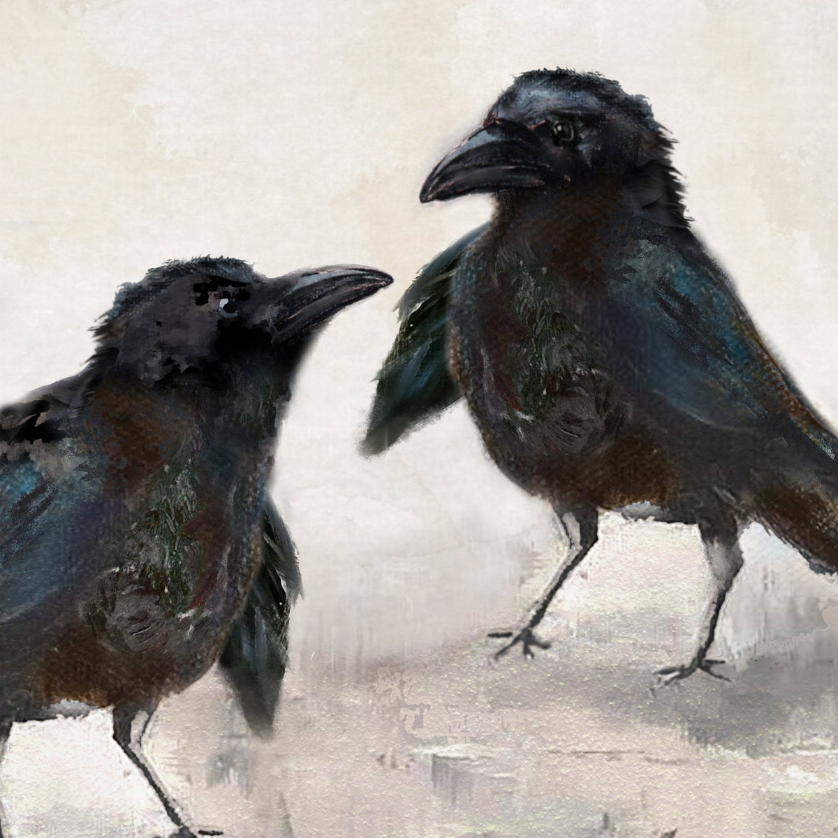 Marble Coasters - Lost & Found - Crows Talking