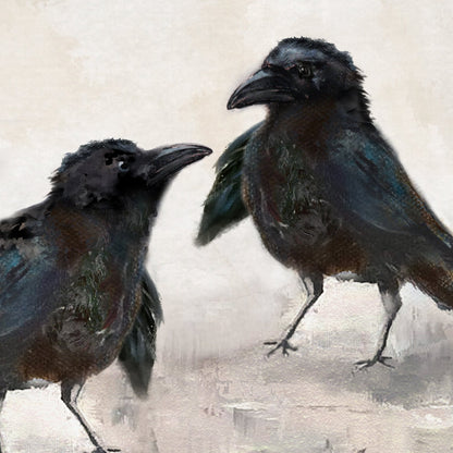 Marble Coasters - Lost & Found - Crows Talking