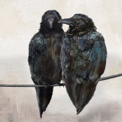 Marble Coasters - Lost & Found - Crows Together