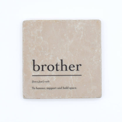 Marble Coasters - Verbs To Live By - Brother