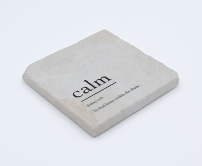 Marble Coasters - Verbs To Live By - Calm