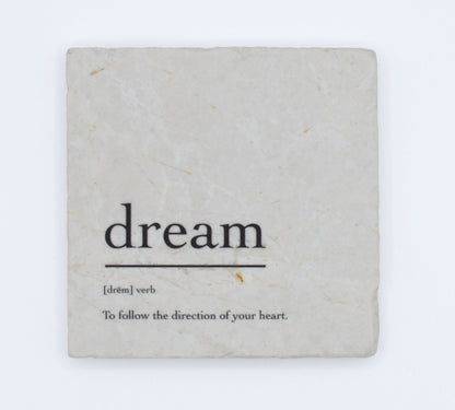 Marble Coasters - Verbs To Live By - Dream
