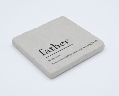 Marble Coasters - Verbs To Live By - Father