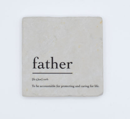 Marble Coasters - Verbs To Live By - Father