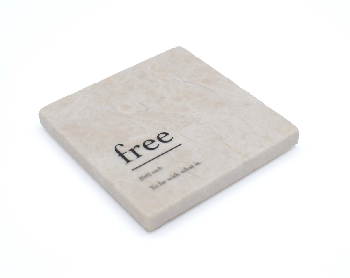 Marble Coasters - Verbs To Live By - Free