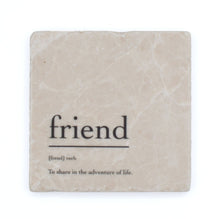 Marble Coasters - Verbs To Live By - Friend
