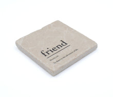Marble Coasters - Verbs To Live By - Friend